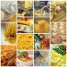 collage, noodles, pasta