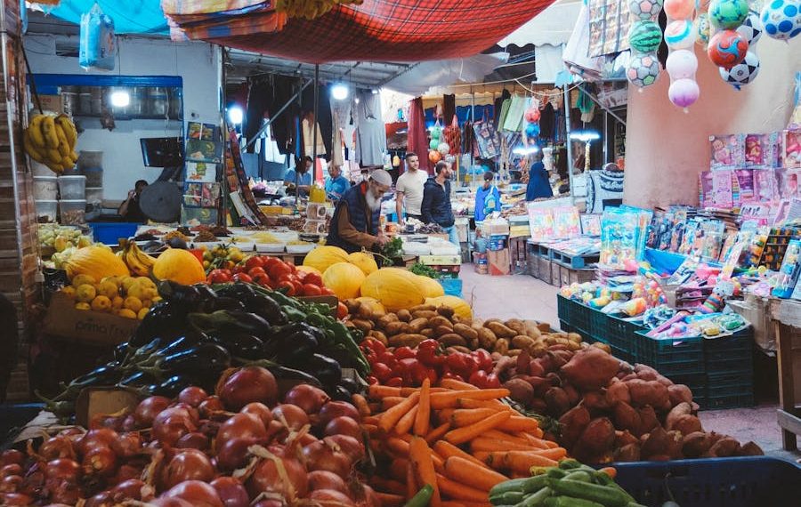 Free stock photo of african market, ancient market, colorful vegetables